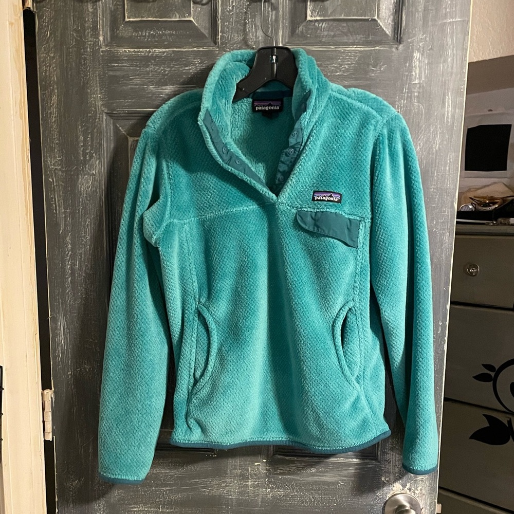 Patagonia Re-Tool Snap-t Green Pullover Sweater Size Small Women’s